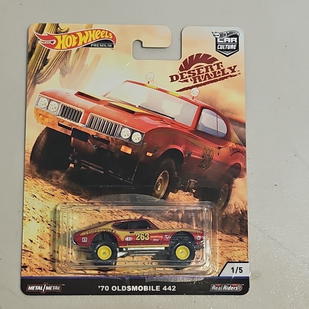 Hot Wheels 2019 Desert Rally '70 Oldsmobile 442 Real Riders New On Card